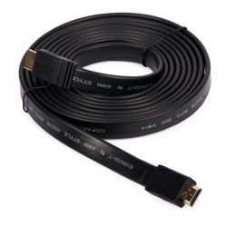 Kabel HDMI v.1.4 10m ethernet ARC 3D 4K płaski