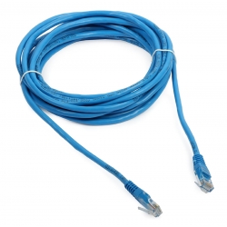 Kabel patchcord UTP CU kat.5e 5m niebieski