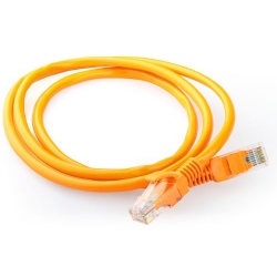 Kabel patchcord UTP CU kat.5e 1,5m pomarańczowy
