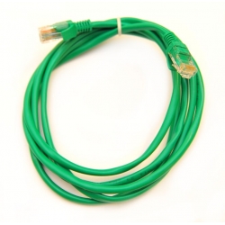 Kabel patchcord UTP CU kat.5e 0,5m zielony