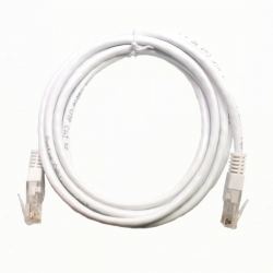 Kabel patchcord UTP CU kat.5e krosowany 3m biały