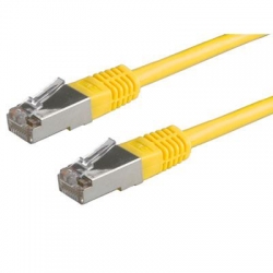 Kabel patchcord S/FTP PiMF kat.6 1,5m żółty