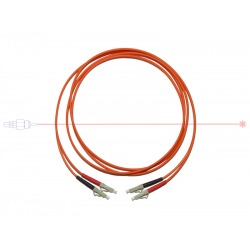 Kabel patchcord LC/PC-LC/PC 50/125 duplex 15m