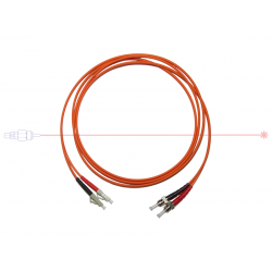Kabel patchcord ST-LC/PC 50/125 duplex 10m