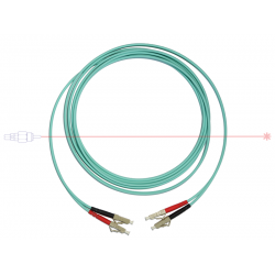 Kabel patchcord LC/PC-LC/PC 50/125 OM3 duplex 3m