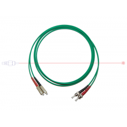 Kabel patchcord ST-SC/PC 62.5/125 duplex 1m