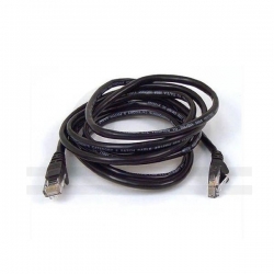 Kabel patchcord UTP CU kat.6 0,5m czarny