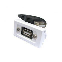 Gniazdo USB mosaic na kablu 45x22,5