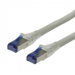 Kabel patchcord S/FTP PiMF kat.6a 500MHz 10m szary