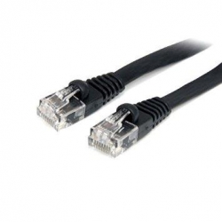Kabel patchcord UTP CCA 0,5m czarny płaski