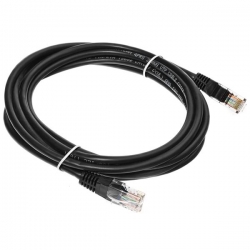 Kabel patchcord UTP CCA 10m czarny