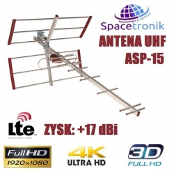 Antena TV kierunkowa DVB-T ASP-15 filtr LTE
