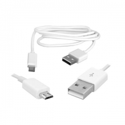 Kabel USB wt.A/wt.micro USB 1,2m biały Premium HQ
