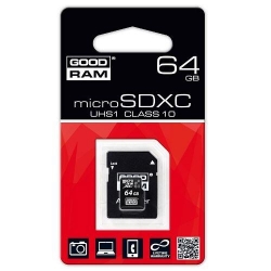 Karta pamięci microSD + adapter 64GB Goodram UHS-I