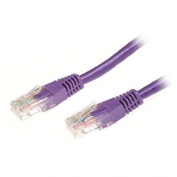 Kabel patchcord UTP CCA 0,25m fioletowy