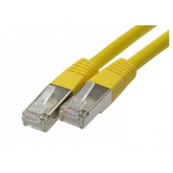 Kabel patchcord FTP CU kat.5e 0,25m żółty