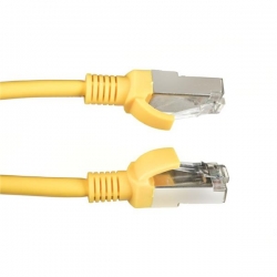 Kabel patchcord FTP CU kat.5e 1,5m żółty