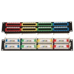 Patchpanel 48xRJ45 UTP kat.5e 19cali 2U kolor