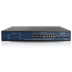 Switch M-PoE-18AFM 16xFE 2xGE 2xGE STP 16xPoE Rack