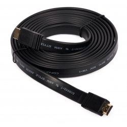 Kabel HDMI v.1.4 10m ethernet ARC 3D 4K płaski
