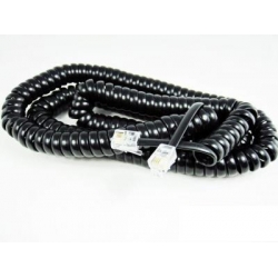 Kabel telefoniczny spiralny 4p4c 2,0m czarny