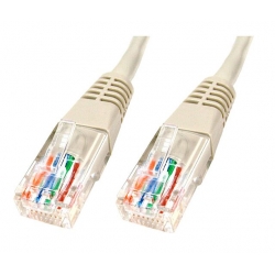 Kabel patchcord UTP CU kat.5e krosowany 15m szary