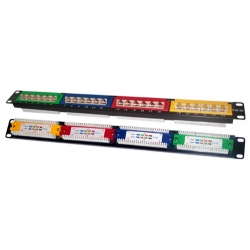 Patchpanel 24xRJ45 UTP kat.5e 19cali 1U kolor