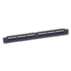 Patchpanel 24xRJ45 FTP kat.6 19cali 0,5U wspornik