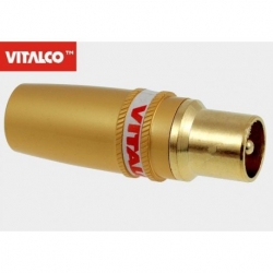 Wtyk antenowy prosty Vitalco złoty 6,7mm