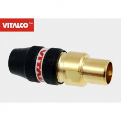 Wtyk antenowy prosty Vitalco złoty 7,8mm