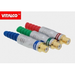 Gniazdo RCA Vitalco RGB kpl. 3szt