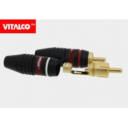 Wtyk RCA czarny 5,6mm Vitalco