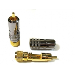 Wtyk RCA złoty solid Vitalco 8mm