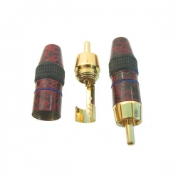 Wtyk RCA Vitalco marmurkowy 6mm