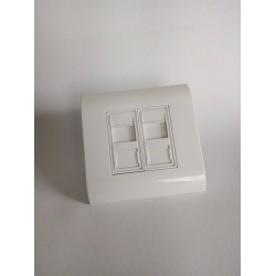 Gniazdo modularne p/t 2xRJ-45 kat.6 8p8c Optimum