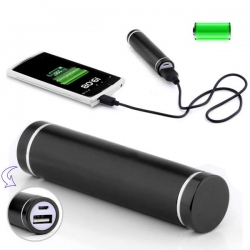 Power Bank 2600mAh Black + kabel i złącza