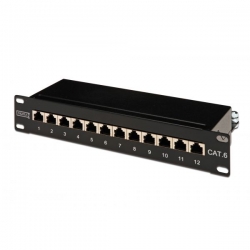 Patchpanel 12xRJ45 FTP kat.6 10cali 1U