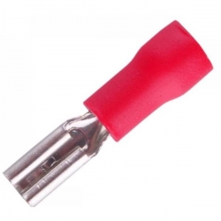 Konektor izolowany żeński F 2,8 czerwony