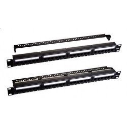 Patchpanel 24xRJ45 LSA UTP kat.6 19cali 1U wsporni