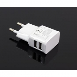 Ładowarka sieciowa 2xgn.USB 2A