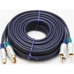 Kabel przedłużacz 3RCA-3RCA RGB 5m chromowany