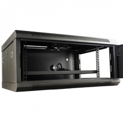 Szafa Rack wisząca 19" 4U 450mm szkl. drzwi zamek