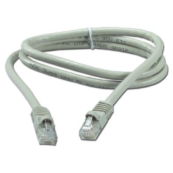 Kabel patchcord UTP CCA 0,25m szary