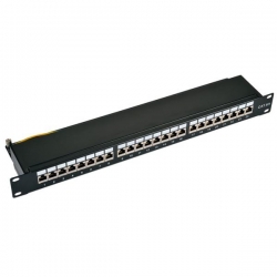 Patchpanel 24xRJ-45 STP kat.6a 19cali wspornik