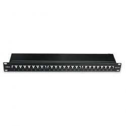 Patchpanel 24xRJ45 FTP kat.6 19cali 1U wspornik