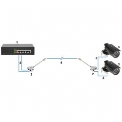 Adapter rozgałęźnik/sumator ADCAM RJ-45 1x2