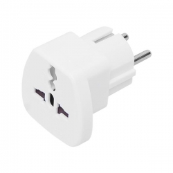 Adapter podróżny wtyk PL/gniazdo USA+UK biały