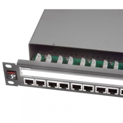 Patchpanel 24xRJ45 FTP kat.5e 19cali 1U PowerCat5e