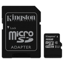 Karta pamięci microSD + adapter 16GB Kingston