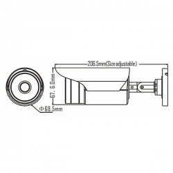 Kamera 4w1 tubowa BCS-TQE3200IR3-G 2Mpix 2,8mm